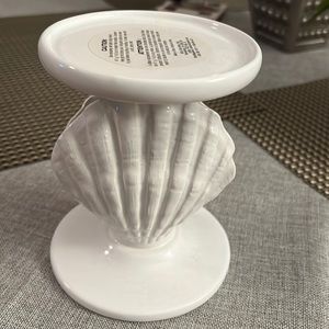 White Seashell Candleholder